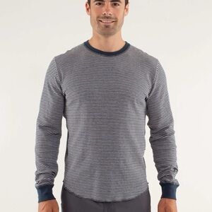 Men's Striped Long Sleeve Shirt Lululemon Binary Crew